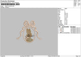 Bunnybow Embroidery File 6 sizes