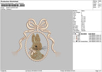 Bunnybow Embroidery File 6 sizes