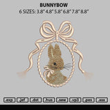 Bunnybow Embroidery File 6 sizes
