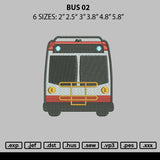 Bus 02 Embroidery File 6 sizes