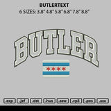 Butlertext Embroidery File 6 sizes