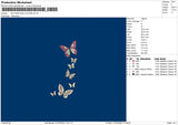 Butterflies Colors Embroidery File 4 size