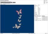 Butterflies Colors Embroidery File 4 size