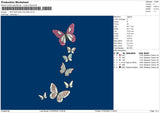 Butterflies Colors Embroidery File 4 size