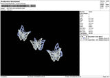Butterflies 1312b Embroidery File 6 sizes