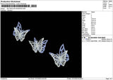 Butterflies 1312b Embroidery File 6 sizes