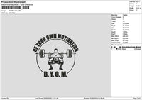 Gymcircle 01 Embroidery File 6 sizes