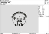 Gymcircle 01 Embroidery File 6 sizes