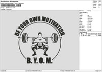 Gymcircle 01 Embroidery File 6 sizes