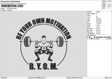 Gymcircle 01 Embroidery File 6 sizes