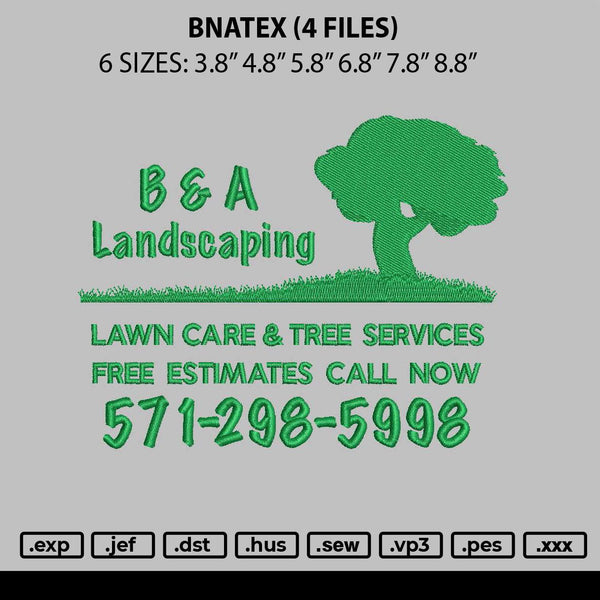 Bnatext Embroidery 4 Files