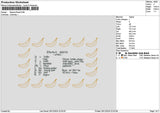 Banana Receipt Embroidery File 6 sizes