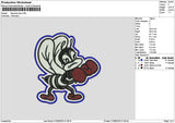 Bee Boxing Embroidery File 6 sizes