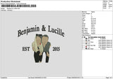 Benjamintext Embroidery File 6 sizes