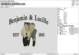 Benjamintext Embroidery File 6 sizes
