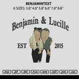 Benjamintext Embroidery File 6 sizes