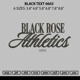 Black Text 0603 Embroidery File 6 sizes
