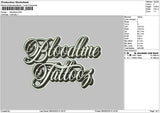 Bloodlinetext Embroidery File 6 sizes