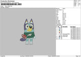 Dog Softball Embroidery File 6 sizes