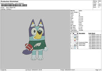Dog Softball Embroidery File 6 sizes