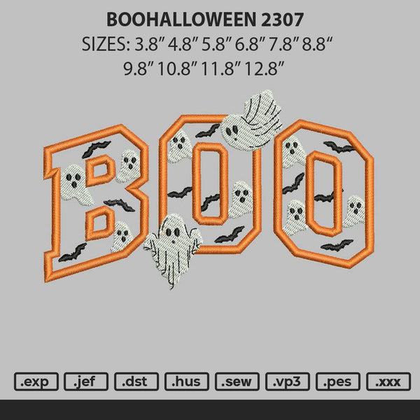 Boohalloween 2307 Embroidery File 6 sizes