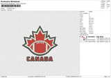Canada Logo Embroidery File 5 sizes