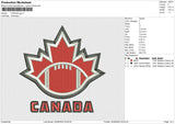 Canada Logo Embroidery File 5 sizes