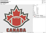 Canada Logo Embroidery File 5 sizes