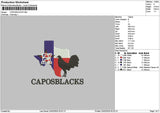 Caposblackstext Embroidery File 6 sizes