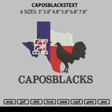 Caposblackstext Embroidery File 6 sizes