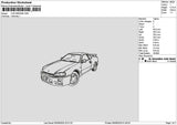 Car 0509b Embroidery File 6 sizes