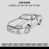 Car 0509b Embroidery File 6 sizes