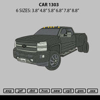 Car 1303 Embroidery File 6 sizes