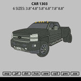 Car 1303 Embroidery File 6 sizes