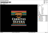Carnitastext Embroidery 2 Files