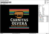 Carnitastext Embroidery 2 Files