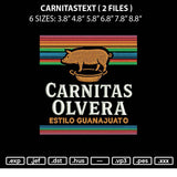 Carnitastext Embroidery 2 Files