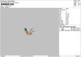 Small Carrot Embroidery File 6 sizes