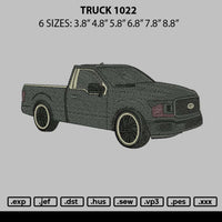 Truck 1022a Embroidery File 6 sizes