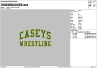 Caseystext Embroidery File 6 sizes