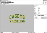 Caseystext Embroidery File 6 sizes