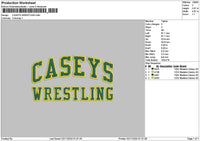 Caseystext Embroidery File 6 sizes