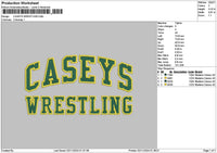Caseystext Embroidery File 6 sizes
