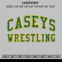 Caseystext Embroidery File 6 sizes