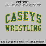 Caseystext Embroidery File 6 sizes