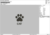 Cat Paw 03 Embroidery File 6 sizes