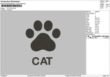 Cat Paw 03 Embroidery File 6 sizes