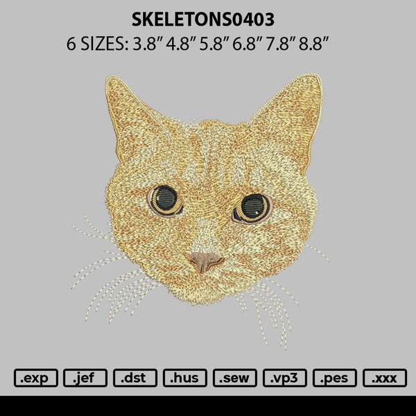 Cat 0403 Embroidery File 6 sizes