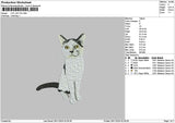 Cat 2411 Embroidery File 6 sizes