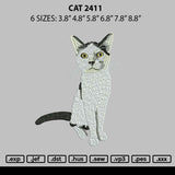 Cat 2411 Embroidery File 6 sizes